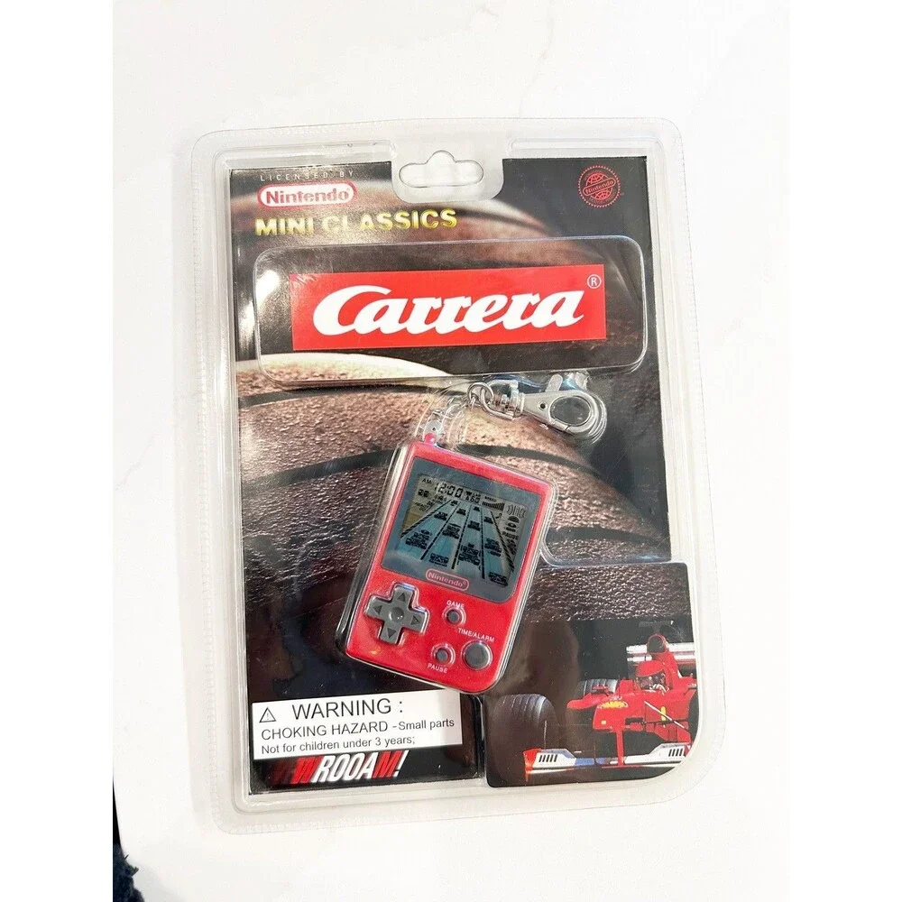1998 Nintendo Mini Classics Keychain, Carrera, New Sealed Unopened, Red